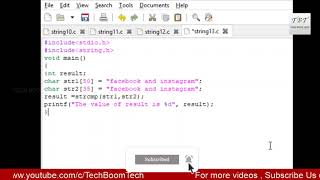 C Programing-Strings- strcmp function
