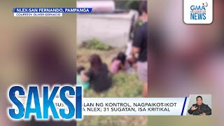 Minibus, nawalan ng kontrol, nagpaikot-ikot at tumumba sa NLEX; 31 sugatan, isa kritikal | Saksi