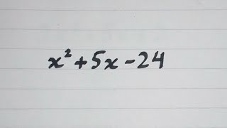 Factorize x^2+5x-24 || Urdu