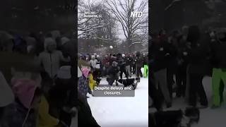 Snowball Battle Brings Joy Amid Winter Storm in Washington