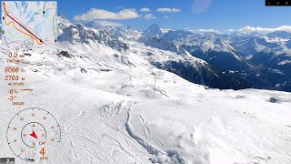 [4K] Skiing St-Luc, Entire Resort Part 3/5 Col des Ombrintzes, Val d'Anniviers Switzerland, GoPro H9