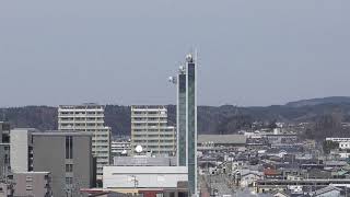 🔴富士山からの景色【日本一低い富士山】秋田駅東口「NHK秋田放送局」から徒歩20分(900m)　 2020年4月3日❗.