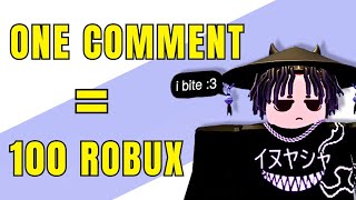 Comment To Win Free Robux 2025 Robux Giveaway