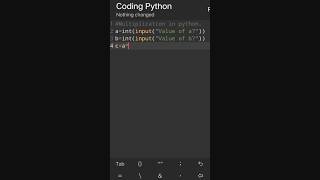 Multiplication in python | #python #codingzone