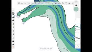 Speed drawing of Spinosaurus