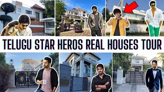 The Real Houses of Telugu Star Heros | Part-1| Mahesh babu, Jr NTR, Prabhas,Allu arjun Houses in HYD