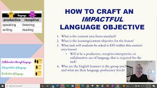 Learning vs. Language Objectives