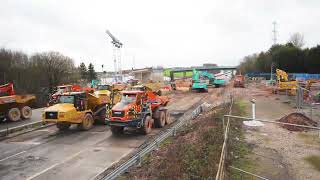 Time Lapse Footage of HS2's Marston Box Bridge Being Put Into Place