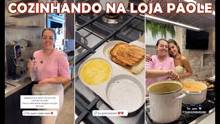 Juliana Perdomo cooking at Paole's store and at Mari's house