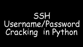 SSH Username/Password Cracking with Paramiko in Python