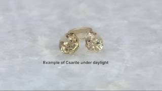 Radiant Cut Csarite \u0026 Baguette Diamond Ring 14K, 3.20 ct on QVC