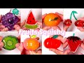 DIY Fruits 🍇🍉 🍊🍒🥝🍑🍎🍓 Squishy with Nano Tape Series! 🟣Part1🟣