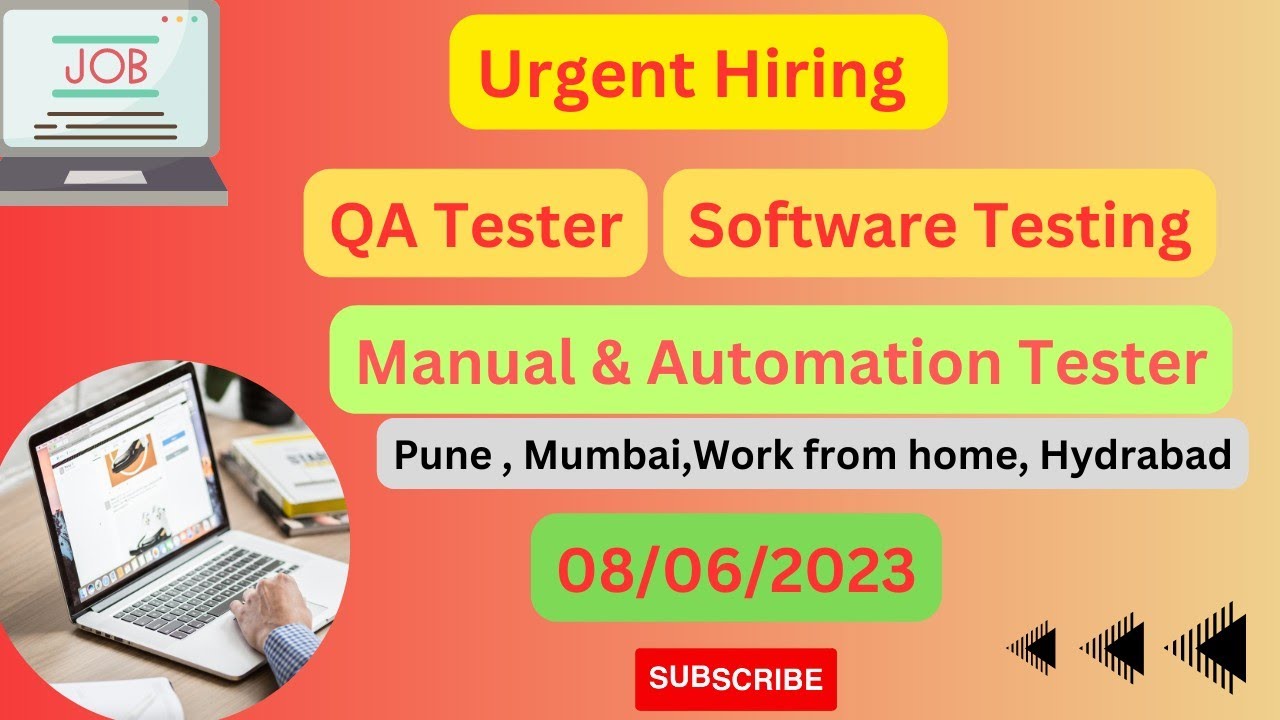 Qa Fresher Job Software Testing Job Manual Automation Testing Job 8