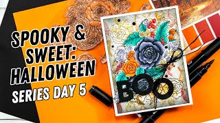 Mixing Vintage & Floral for Spooky Halloween Card! [Mixed Media]