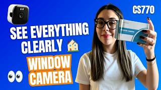 2K Window Camera for Home Security 🔥 No Reflection, AI Detection, Color Night Vision CS770