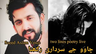 Punjabi Poetry By Saeed Aslam | Best poetry for Whatsapp Status | Saeed Aslam Voice Poetry