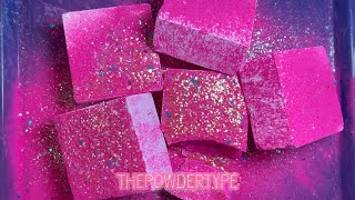 THEPOWDERTYPE|| Hot Pink Holi Powder on SOFT GYM CHALK|| Oddly Satisfying|| ASMR