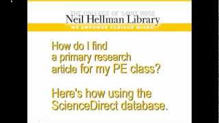 Primary Research articles in ScienceDirect