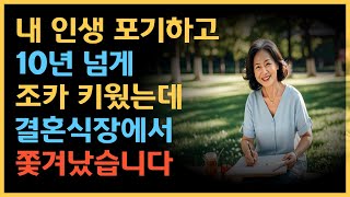 10년넘게 키워준 조카 결혼식장에서 올케와 조카에게 쫒겨났습니다