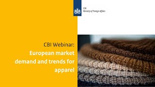 CBI Webinar: European market demand and trends for apparel