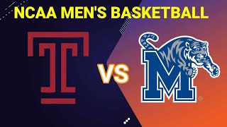 Temple Owls vs Memphis Tigers | 2025 NCAA MEN'S BASKETBALL LIVE SCORE