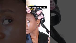 Rollerset on 4c hair #naturalhairjourney #4chair  #hairgrowthtips