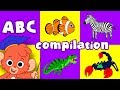 Animal ABC | learn the alphabet A to Z with cartoon animals | ABCD video compilation for kids