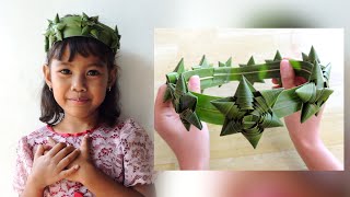 Cara Membuat Mahkota Bintang Mainan Dari Daun Kelapa | Kreasi janur DIY