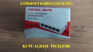 MERCUSYS 5 PORT DESKTOP SWİTCH ETHERNET KABLO ÇOGALTICI