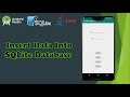 Android Studio SQLite Tutorial Insert Data into Database | Java