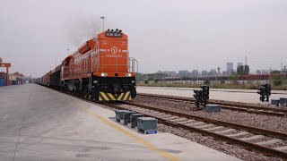 Frequent freight trains between China and Uzbekistan indicate booming trade