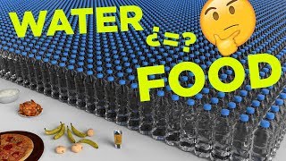 How much WATER is needed to produce 1kg of FOOD 🍔🍏🍩