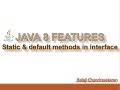 Static and default methods in interface Tutorial - Java 8 features