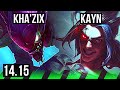 KHA'ZIX vs KAYN (JGL) | 72% winrate, 3/0/2 | EUNE Diamond | 14.15