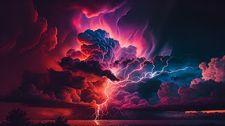 Intense Thunderstorm Sounds for Sleeping | Strong Rain, Power Thunder \u0026 Lightning Ambience