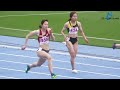 【4k】陸上女子｜壹岐あいこさん　立命館大学｜女子100m｜2022日本学生個人選手権