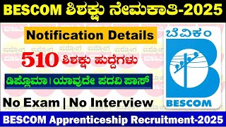 BESCOM apprenticeship 2025 | BESCOM | BESCOM Recruitment 2025