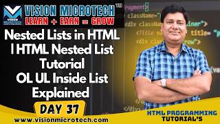 Nested Lists in HTML | HTML Nested List Tutorial | OL UL Inside List Explained