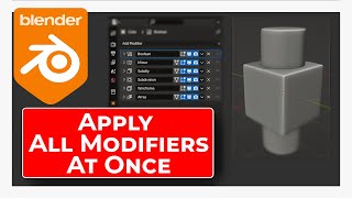 Blender - How to accurately Apply all modifiers at once