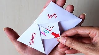 DIY - SURPRISE MESSAGE CARD FOR MOTHER'S DAY | Pull Tab Origami Envelope Card | Mother's Day special