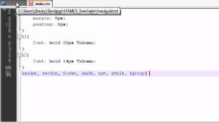 HTML5 Tutorial 10 Starting the Styling