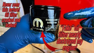 This Amazon Oil Filter ALMOST Destroyed my Engine! | Fake Soft Oil Filter Cracked and Leaked! BEWARE