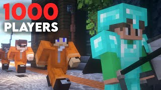 I'm locked in a Minecraft Prison with 1000 Players LIVE!