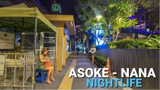 [4K] Asoke - Nana Bangkok Nightlife (นานา อโศก ตอนกลางคืน) Walk at night, Thailand 2020