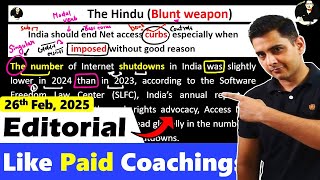 The Hindu Editorial Today || 26 February 2025 || Learn English Through Newspaper || Blunt Weapon