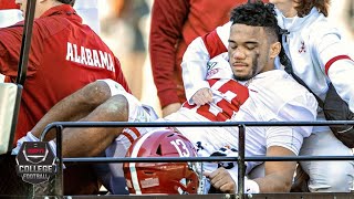 Tua Tagovailoa carted off with hip injury vs. Mississippi State | College Football Highlights