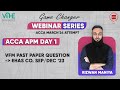 NFPO & VFM | Latest EHAS Co. Q. SEP/DEC '23 | ACCA APM Past Papers