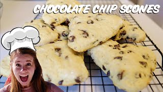 Easy Homemade Chocolate Chip Scones!