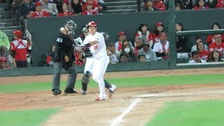 H30.10.28　日本シリーズ　4回裏　野間：空三振　第2戦　広島×ソフトバンク　マツダスタジアム