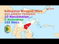 Kabupaten Morowali Utara, Sulawesi Tengah, 10 Kecamatan, 3 Kelurahan, 122 Desa